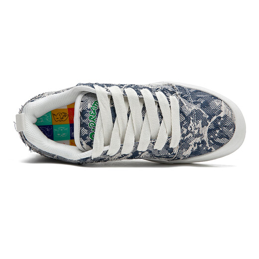 Lightning x Storm Picasso Paintings co-marqués Lightning Men and Women's Shoes for Revenge Storm Small Fragrant Pain Chaussures Couple Skate Skateboard LS-699 Starry Sky Blue 43
