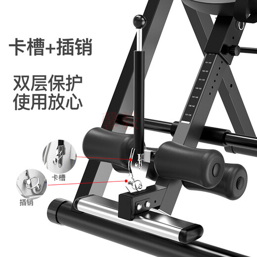 Umgekehrter Stand-in-Artefakt-Haushaltsdehnungsstrecker All-in-One-Fitness-Geräte Multifunktionsstrecker Invertierter Stand-In-Stuhl 2 [breites 39-cm-Panel] 2 U-förmige Schnappschüsse + Aluminium