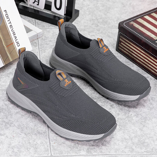 Adachi Shoulijian Site officiel Chaussures âgées Chaussures de printemps et d'été Mesh pour hommes Souffrant un pied élargi et gras d'âge moyen et âgé régulièrement C3899 Black Spring et Automne Mesh 43