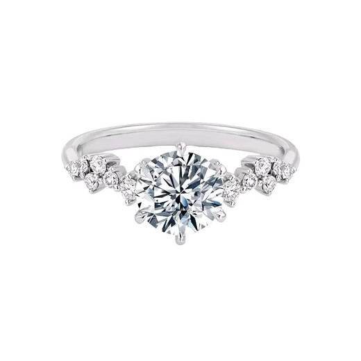 I Do platinum PT950 diamond ring 1 carat Star Dream cultivated diamond proposal engagement wedding ring gift for girlfriend and wife Star Dream 1 carat diamond opening adjustable