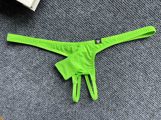 Sexy Tanga mit niedriger Taille für Männer mit offenem Mund, eisgedünnes, hohes Schwulenbett, feste Farbunterwäsche, schwarz-weiß-purpur-3-Pack M geeignet für Gewicht 100 Jin [Jin gleich 0,5 kg] -120 Jin [Jin gleich 0,5 kg]