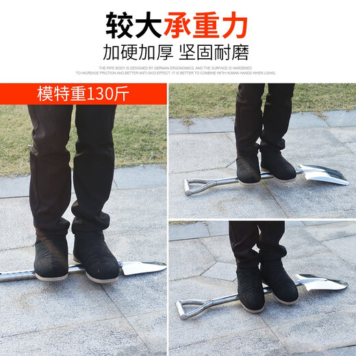 不锈钢加厚园艺铲子阳台盆栽种花农具家用种菜种植松土铁锹工具 J JD-7029不锈钢大圆铲