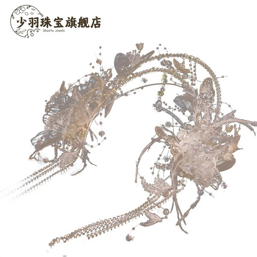 少羽2025新款手工韩版水晶新娘皇冠头饰结婚主婚纱王冠公主白纱高级感 超仙发箍