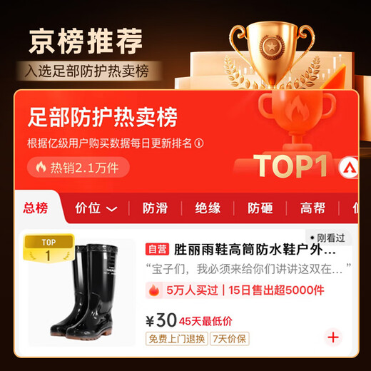 Bottes de pluie Shengli Chaussures étanches à tube étanche