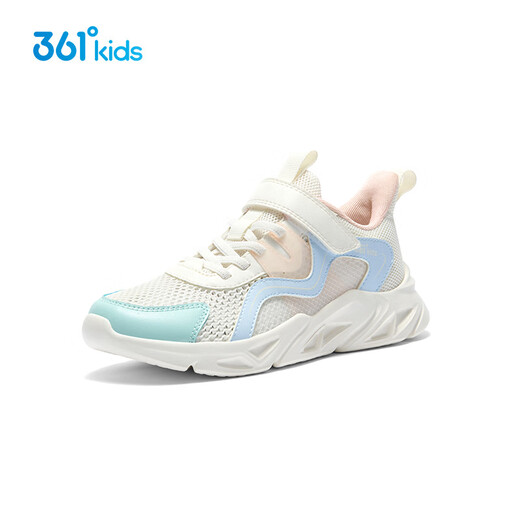361 Chaussures pour enfants, chaussures de course pour enfants, grandes chaussures pour enfants légères en mailles d'été, chaussures de sport, blanc 36