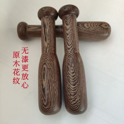 Baichao chicken wing wood garlic pounding stick manual garlic pounding garlic hammer wooden old-fashioned manual grinding rod household garlic pressing artifact round head garlic pounding hammer length 17.5cm diameter 3.7