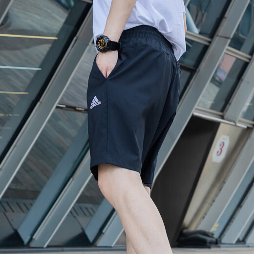 阿迪达斯 （adidas）短裤男2025夏季新款透气梭织速干五分裤IC9392 IC9756/针织 M 135-155斤