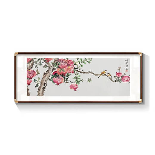 Peintures chinoises peintes à la main à Yonghuan, peintures de décoration de grenade Duozi Duofu, salon, salle à manger, peintures de fleurs et d'oiseau suspendues, peintures de chevet, Qin Chengkang-Fu Huamantang, taille de cadre 16886cm Cadre + Super