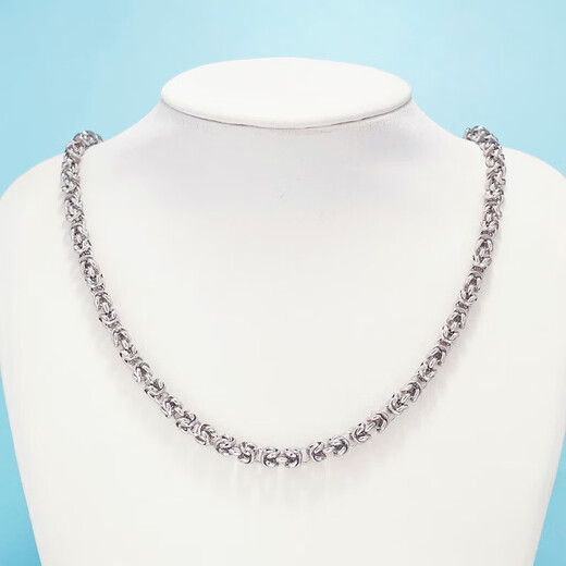 Lao Fengxiang platinum necklace men's pt950 double faucet platinum chain for boyfriend and husband anniversary birthday gift 2025, about 47.07g - chain length 62cm