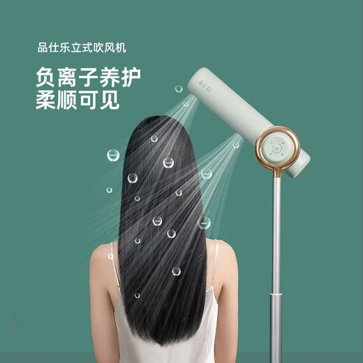 Pinshile vertical hair dryer household constant temperature hot and cold negative ion hair care high-power quick-drying hands-free folding wireless remote control dual air outlets mint green (youth version)