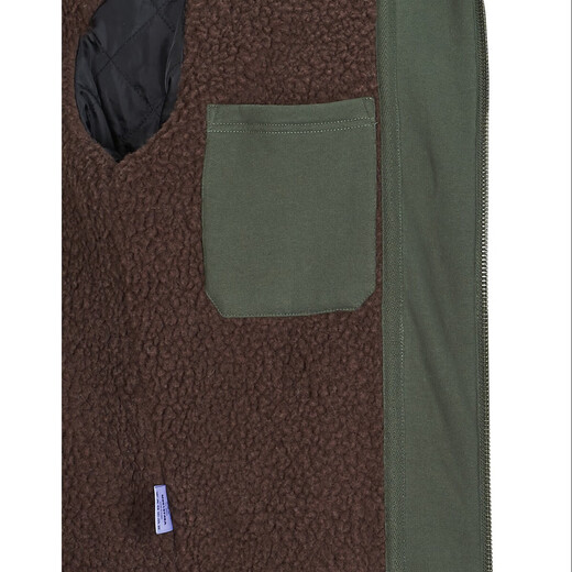 Superdry Men's Hooded Zipper Cardigan Sweatshirt Retro Khaki Plus Velvet Autumn Warm Trendy Casual Fleece Jacket Men's Khaki S (EU)