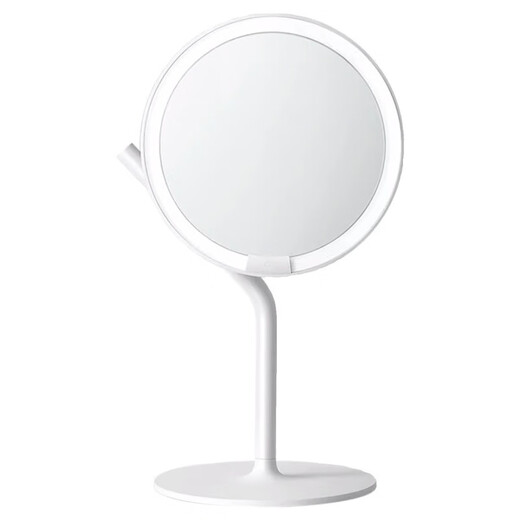 Cosmetic mirror MINI3 desktop LED with light portable desktop daylight mirror dressing little magic mirror MINI third generation - cherry blossom pink three-color light / infinitely adjustable brightness standard