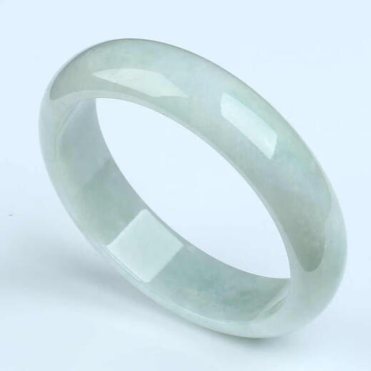 Xingting Burmese floating flower oil green jadeite (processed) bracelet ice type solid color straight circle imperial concubine jade bracelet girl jade bracelet No. 56