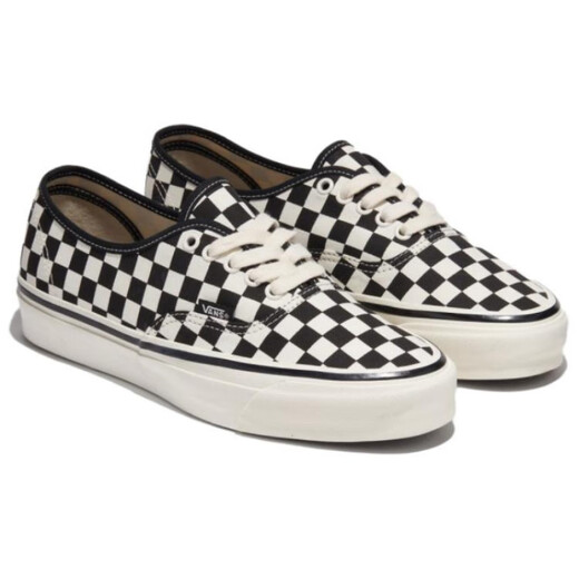 VansAuthentic Classic Vielseitige, nicht gleitende und weastresistente Low-Top-Leinwandschuhe, gleicher Stil für Männer und Frauen, Schwarz und Weiß, Schwarz und Weiß 35