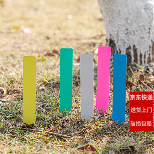 Plastic waterproof succulent bonsai ground brand gardening label one-word seedling flower pot flower name logo white 15*2.5 (100 sheets)