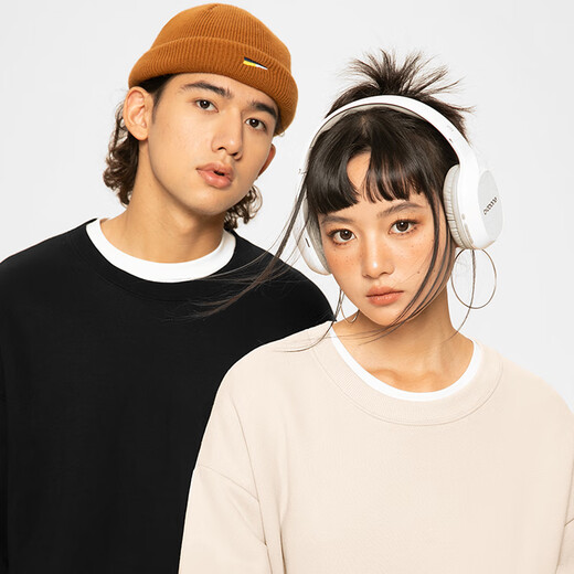 Pull back heavyweight American style sweatshirt for men in winter plus velvet and thickened winter pullover jacket for men with round neck and warm tops, light rice (snow mountain forest) XL /180 (not fading and not pilling)