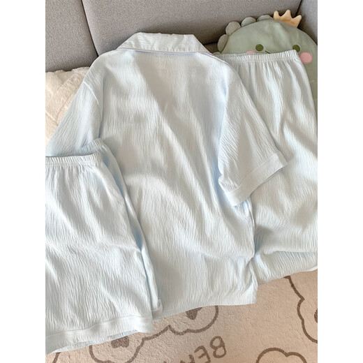 
Arctic velvet helloKitty pajamas for women in summer pure cotton gauze short-sleeved three-piece set cute girl spring and autumn home clothes Yunduo Cotton-J9901# Paradise Puppy Three-piece Set M [Suggestion 75-100Jin [Jin equals 0.5 kg]]