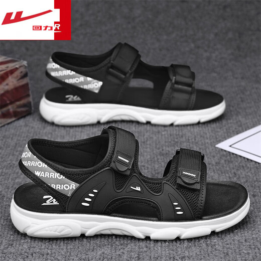 Pull back sandals men's 2025 new spring trend outdoor durable beach shoes men's driving and working wading sandals men's shoes black-WSL(WZ)-1049 39