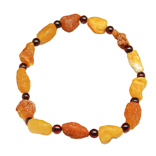 Xinxiangdu Natural Baltic Sea Raw Stone Sea-Drifted Seeds Blood Amber Bracelets for Men and Women Blood Amber Separated Beads Sea-Drifted Seeds Bracelet Approximately 7+mm 4g