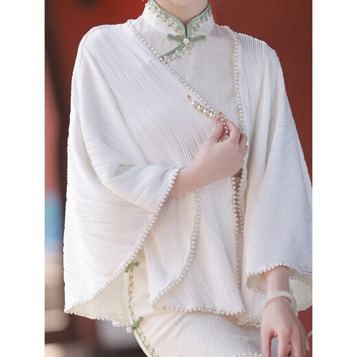 Beiyao chiffon cheongsam sunscreen shawl with retro literary jacket cloak cardigan match 2025 16961 shawl