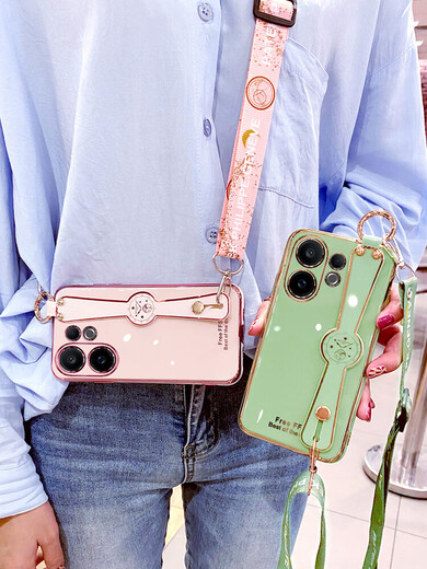 Excellent Lace vivoS30 mobile phone case S30Promini protective silicone case V2464A lens all-inclusive V2465A wrist strap cross-body strap lanyard stand anti-fall soft shell new model for women Sakura pink with wrist strap stand free full screen film + crossbody lanyard model vivo S30