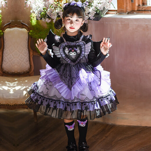 G.duck Little Yellow Duck Lolita Princess Dress Girls Dress Kuromi Clothes Children's Performance Clothes Baby Birthday Gift Single Skirt 150 Size 11~12 years old 140-150cm cm