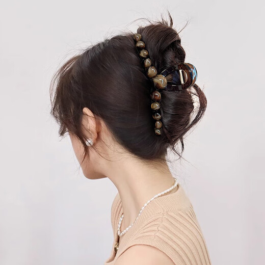 Xiang Wan hair clip grabber female high-end acrylic hair clip temperament hair clip back of the head shark clip hair accessories female birthday gift