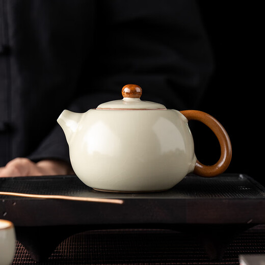 Yunhua Ru Kiln Xishi Pot high-looking teapot genuine office simple teapot business event souvenir trial Ru Kiln Yellow-Xi Shi Pot