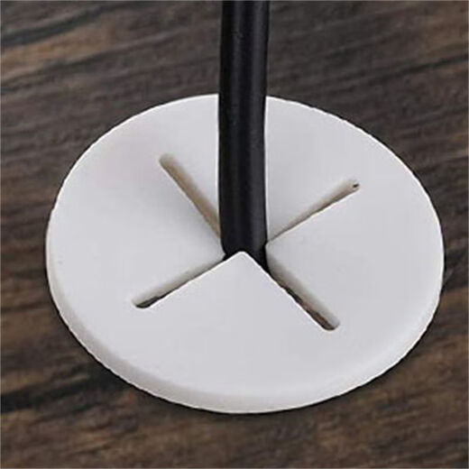 Bun Peng wire hole cover decorative cover waterproof desktop through round silicone cover dust cover mobile phone table cross rubber plug threading black opening 20mm 10 pieces