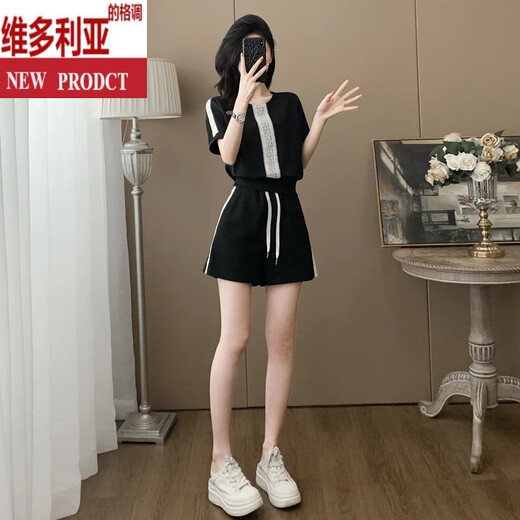 Victoria's Élégant et lâche à manches courtes courtes courts métrages décontractés en deux pièces pour femme Summer à la mode pour femmes à la mode.