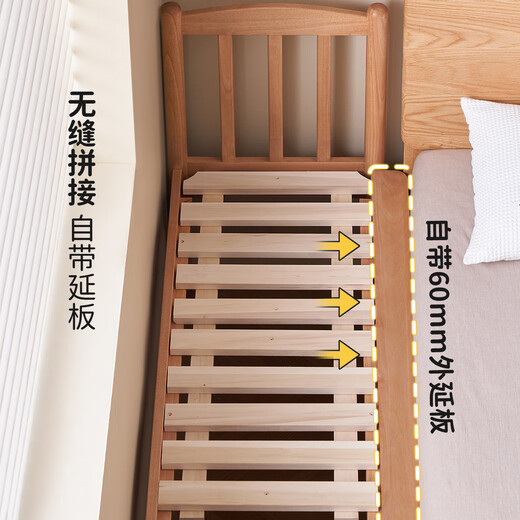 Original elements solid wood children's spliced bed with guardrail bedside bed large bed extra wide bed crib small bed 0.5 meters P1014