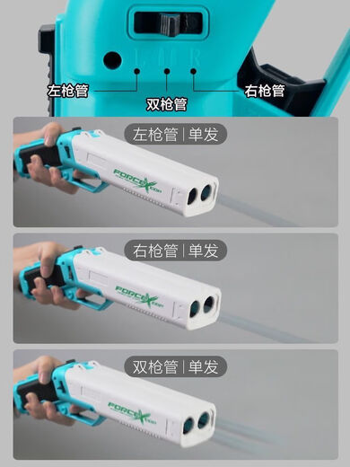 Timini Lehui Fusil de chasse à double tube chariot S686 Toy à double tube pistolet de simulation d'enfants Sigle de simulation lancinant une balle douce pistolet doux arme de gris gris