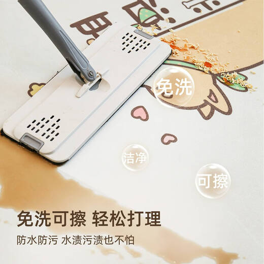 MPPMCK-Küchenbodenmatten mit rutschfestem, ölfestem und abwischbarem speziellen Teppichen für Böden mit wasserdichtem und schmutzresistenten Ganzpflastersteinen 15917-Qiancheng Muxue 1 Stück 120 x 160 cm sauber wasserdicht und Anti-Air