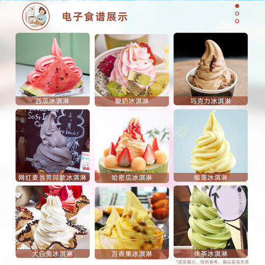 Bennitu Eismaschine Haus Ice Cream Machine Ice Cream Machine Vollautomatische Desktop hausgemachte Kegelmaschine Eismaschine Paket [einschließlich 1 kg Eispulver]