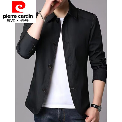 Pierre Cardin Spring et Automne Men's Business Veste. Portez un style coréen mince de couleur de couleur unie et jeune. Veste nj1048 bleu foncé L [Recommandé 110-130jin [Jin est égal à 0,5 kg]]