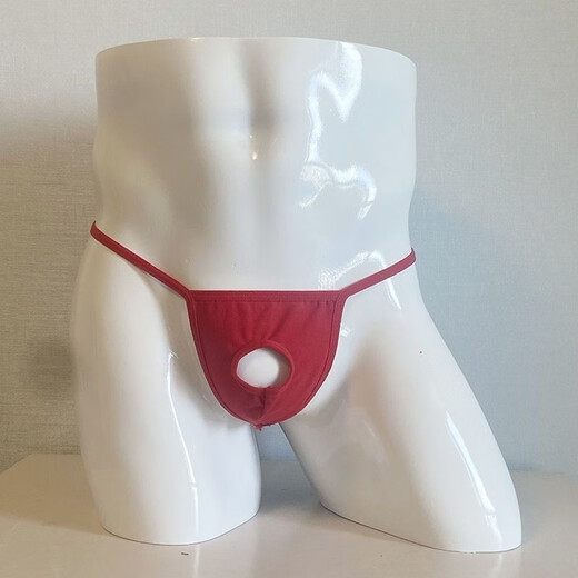 Men's underwear with sexy erection, men's sexy underwear, men's sexy thong with middle exposed penis, no need to take off pants for gay men, black 150-200Jin Jin is equal to about 0.5 kg