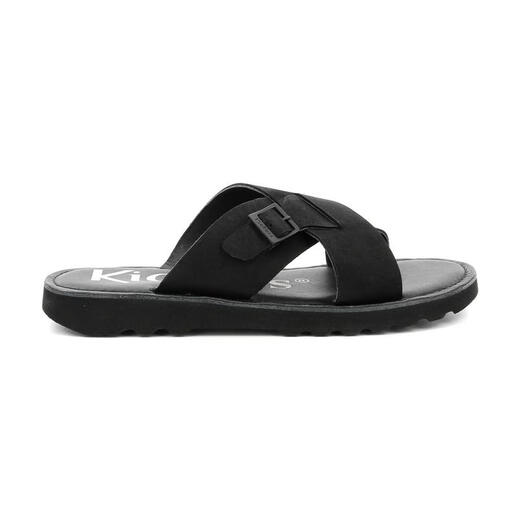 Kickerskickers Herren Sandalen für Sommer atmungsaktiven Geschäften Casual Herrenschuhe Einfacher und vielseitiger Sommer -Hausschuhe Black 46