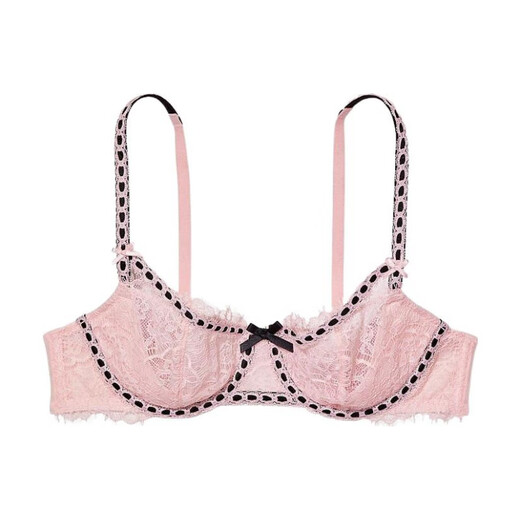 维多利亚的秘密（Victoria's Secret）蕾丝无衬垫吊带文胸天使粉 天使粉 4XL 32C