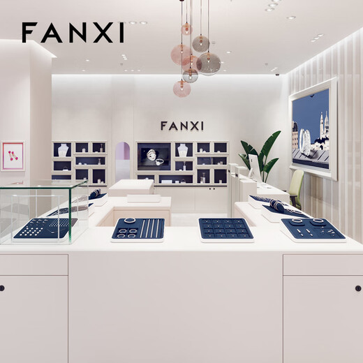 
FANXI [New Product] Jewelry Display Plate Display Props Ring Necklace Earrings Counter Jewelry Display Rack 8-Port Chain Plate_(4_1 Plate)-P15904
