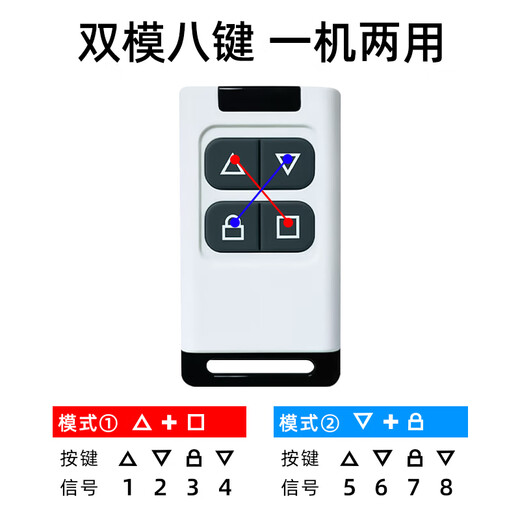 Huili multi-frequency copy remote control electric door garage door roller shutter gate telescopic door key lifting lever copy remote control white