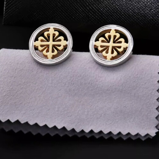 NOSSKISS New Gold and Silver Contrast Color Cufflinks High-end Simple Fashion Iris French Shirt Cuff Nails Birthday Gifts Golden Cross