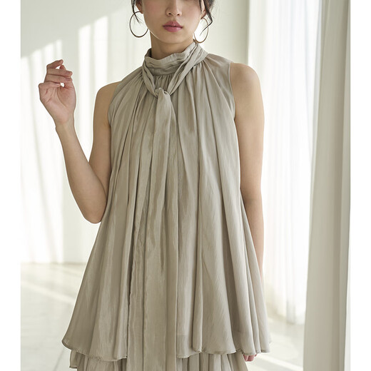 SNIDEL2025 early autumn new product sweet fairy sleeveless bow tie shirt skirt suit SWFO254012 flower pattern M (1)