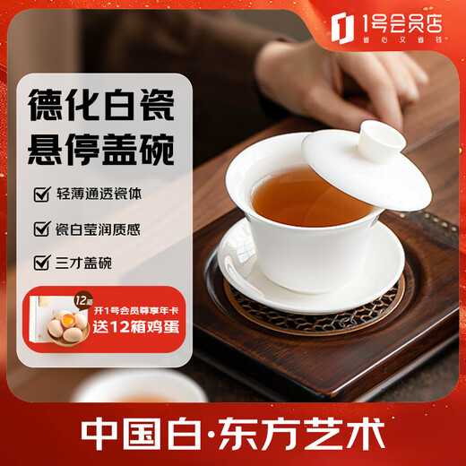 SUSHI CERAMICS Sancai bowl Chinese White Kung Fu tea set tea bowl