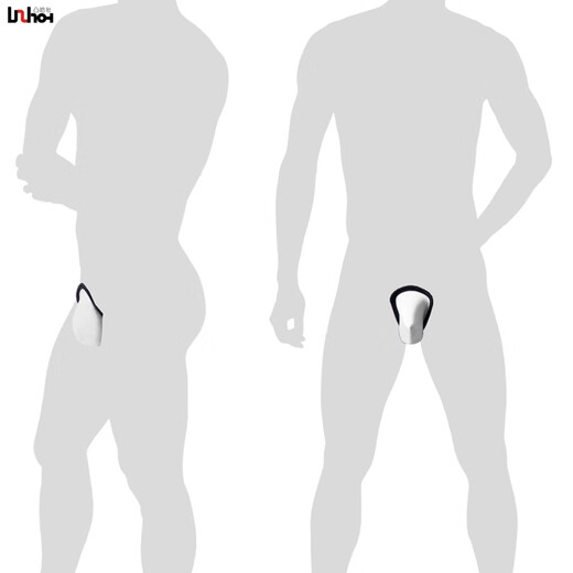 UzHot temptation sexy real T pants men's thong JJ set transparent C-string pants C pants men's invisible underwear C7 black gold network one size