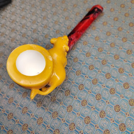 古耐奥烟斗3881号立体老虎号角大直斗土耳其进口海泡石原石大师手工雕刻