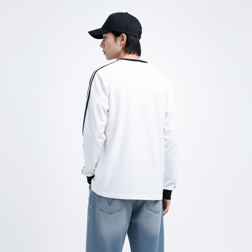 Adidas (adidas) Clover Series Men 3-STRIPES LS T Long Sleeve IA4879 White L