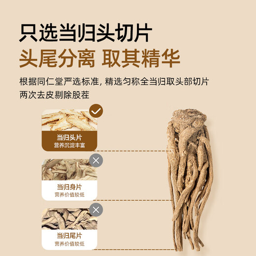 同仁堂（TRT）当归 精选甘肃原产当归切片搭黄芪枸杞泡水煲粥养生茶80g