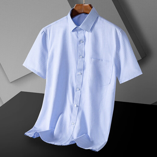 Gy Goldlion 2025 Summer Nuevo camisa de algodón de manga corta Negocio para hombres Camisa de moda de moda para jóvenes DX6630 38