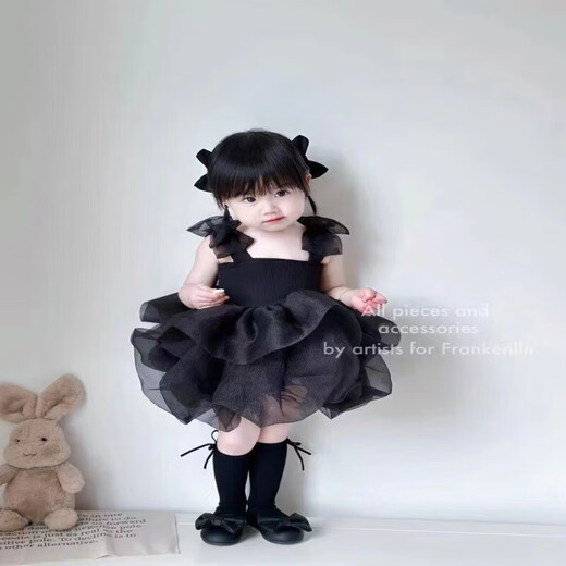 HAL.DUCK Princess Dress Girls Summer Dress Baby Skirt Suspender Puff Skirt Baby Dress Temperament Birthday Princess Dress Brand White 80 Recommended height is around 70cm
