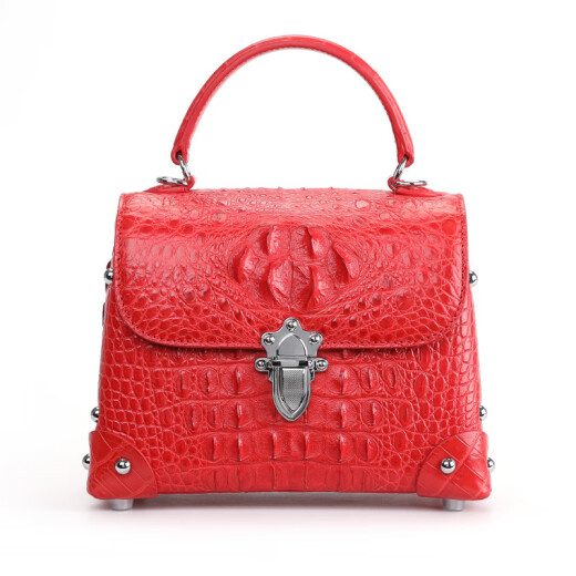 Anymic Official Authentic Bag Brand Luxury Women's Bag 2025 New Crocodile Leather Handbag Bags For Girlfriend Wife Dark Green [Embalaje de caja de regalo]